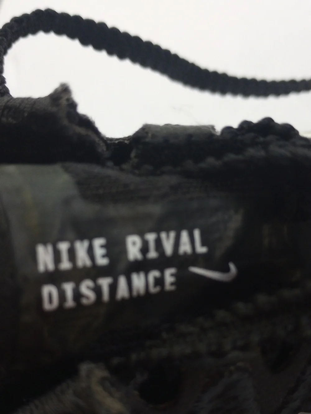 Nike Rival Distance Track & Field Black Silver Swoosh Athletic Spike Shoes 6